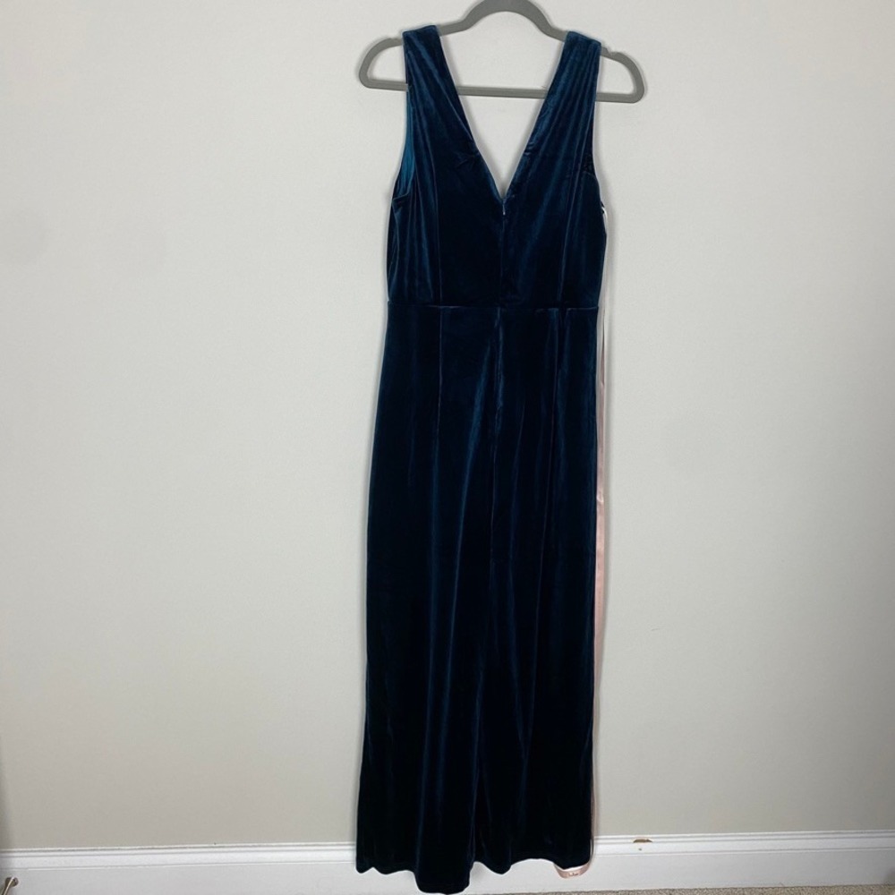 Lulus‎ Beautiful Evenings Dark Teal Velvet Twist Front Maxi Dress XL Formal Gown - Picture 7 of 13